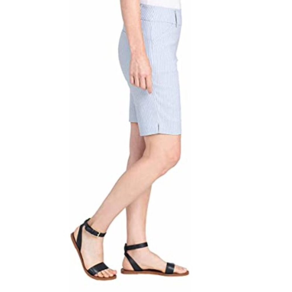Hilary Radley Womens Midweight Bermuda Pull-On Short in Blue Great Reviews